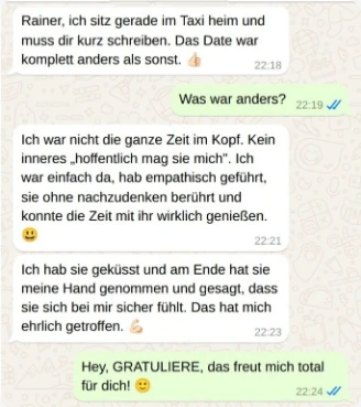 WhatsApp Kundenstimme: Date war anders als sonst